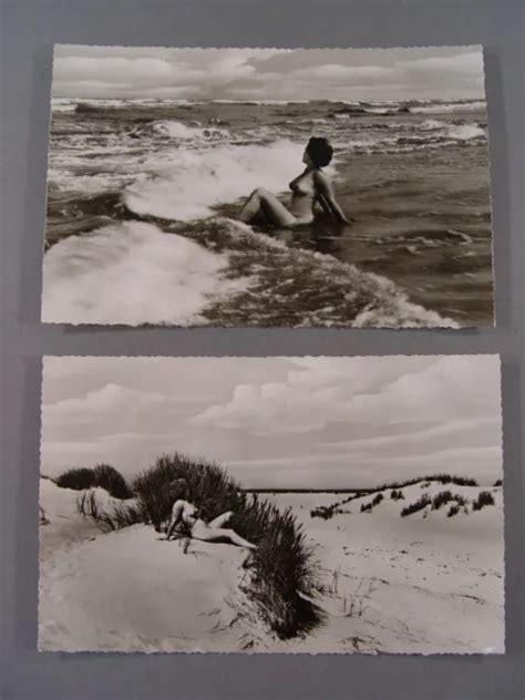 Postkarten Nordsee Insel Sylt Akt Nackte Frau Am Strand D Ne Um Picclick