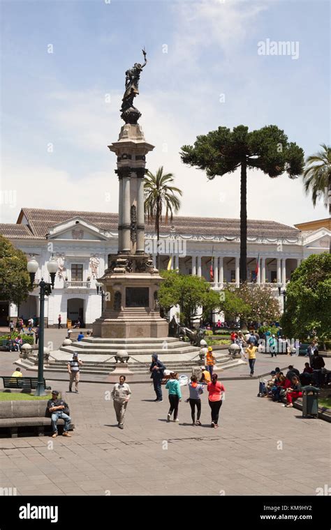 Plaza Grande Or Independence Square Quito Ecuador South America