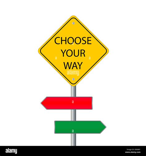 Choose Your Way Road Sign With Signposts Stock Photo Alamy