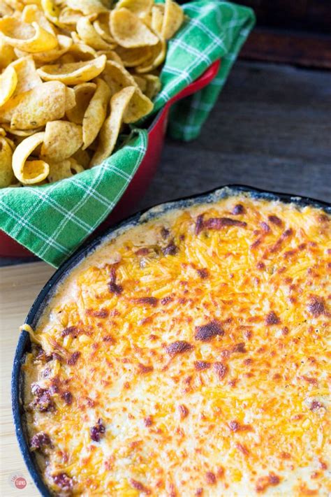 Frito Pie Skillet Dip With Corn Chip Scoops Take Two Tapas