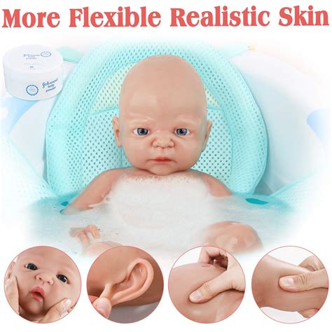 Vollence 22 Inch Full Silicone Baby Dollnot Vinyl Material Dollsreal
