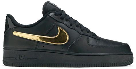 Nike Air Force 1 Low 07 Lv8 Removable Swoosh ‑ Black Gold Ct2252
