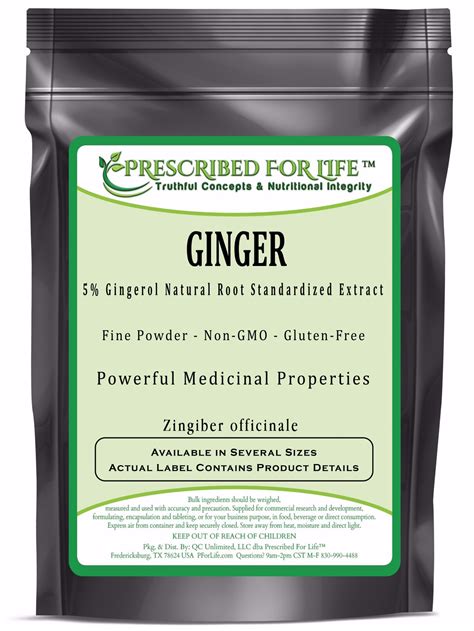 ginger 5 gingerol hplc natural root extract powder zingiber officinale 1 ebay