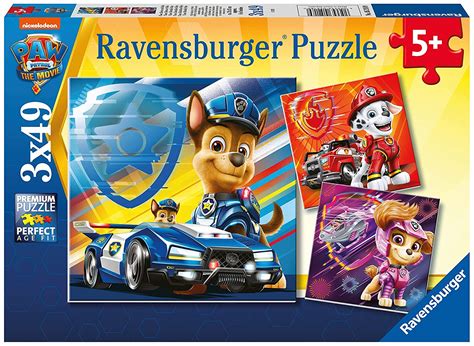 Ravensburger Paw Patrol The Movie 3x 49 35 Piece Jigsaw Puzzle Toys
