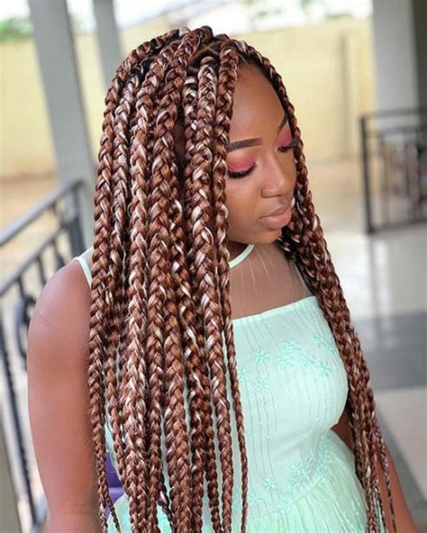 Pretty Box Braids With Color For Every Season Page Of Stayglam