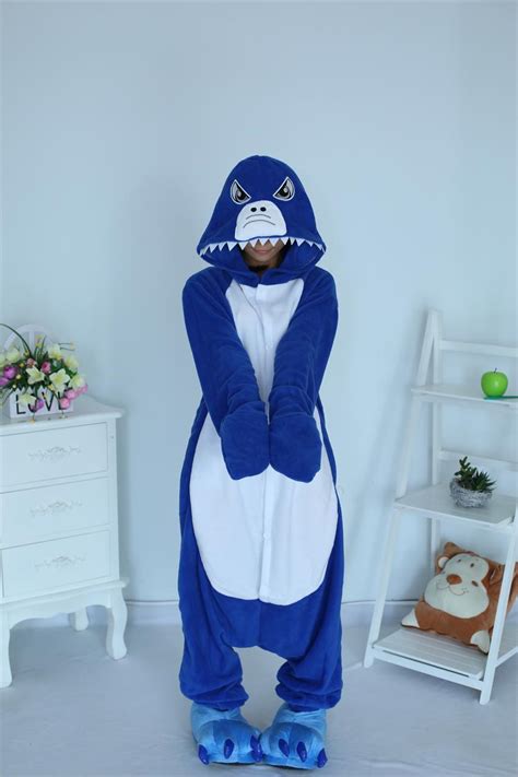Anime Shark Onesie Blue Shark Onesie Pajamas Costume Cosplay