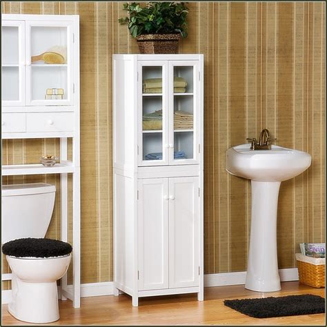 A corner bathroom storage unit or cabinet can work well in smaller bathrooms, and a narrow storage cabinet is equally effective when space is at a premium. Bathroom Towel Storage Cabinet - Home Furniture Design