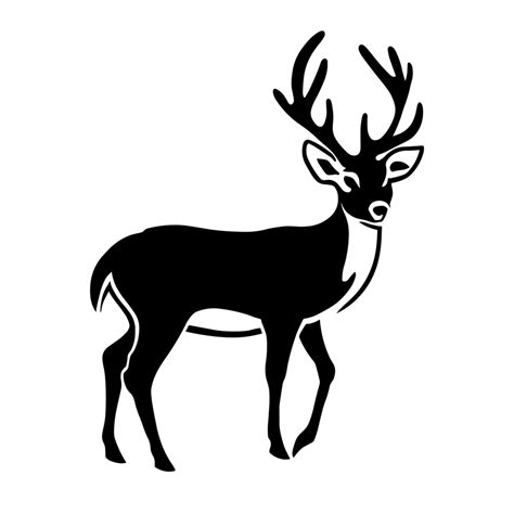 Deer Black And White Icon Clipart Transparent Background 24029771 PNG
