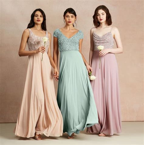 Blush Mint And Pink Motee Maid Bridesmaids Dresses Available From