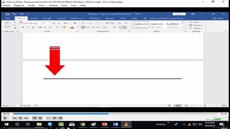 How To Delete Remove Horizontal Line Ms Word 2016 In Windows 10 Store