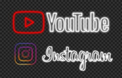 Hd Beautiful Youtube Instagram Neon Logos Png Citypng The Best Porn