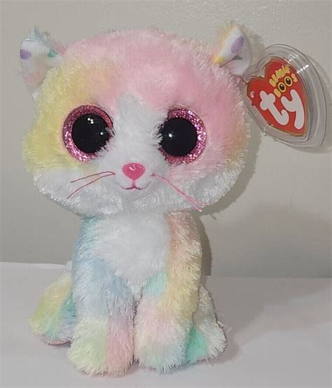 Ty Beanie Boos Fluffy The Cat 6 Inchclaires Exclusive New Mwmt