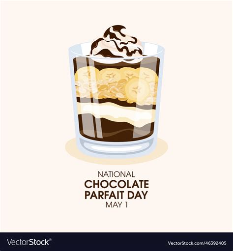 National Chocolate Parfait Day Poster Royalty Free Vector