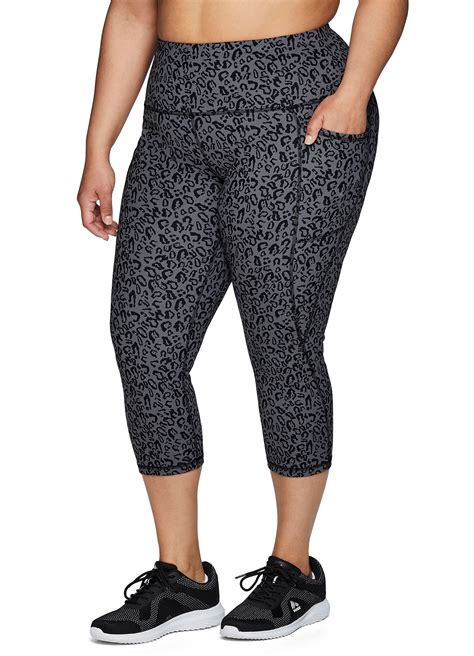 RBX Active Women S Plus Size Athletic Ultra Soft Leopard Capri Legging Walmart Com