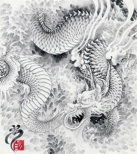 ink painting dragon 180411 :: Behance