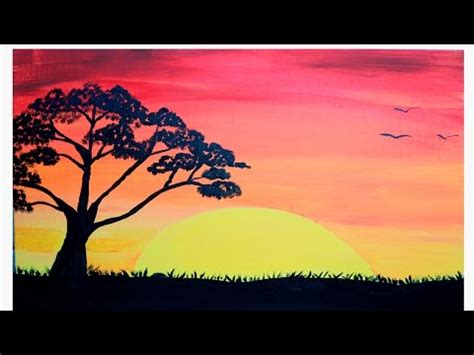 COMO PINTAR UN ATARDECER (PINTURA PARA PRINCIPIANTES ...