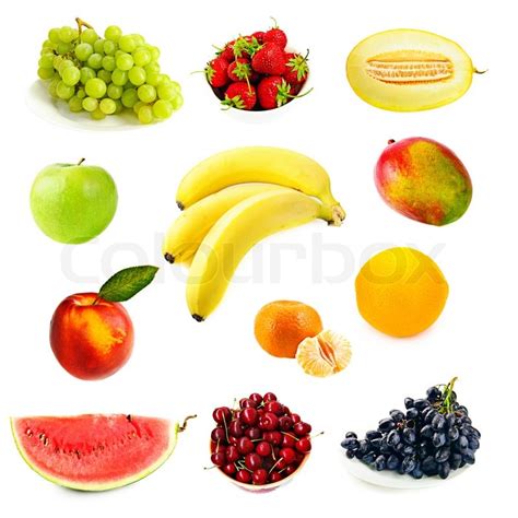 Collection Of Different Fruits On The Stock Image Colourbox