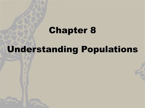 Ppt Chapter 8 Understanding Populations Powerpoint Presentation Free