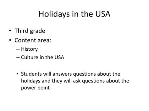 Ppt Holidays In The Usa Maeve Dillon Powerpoint Presentation Free