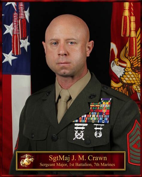 Sgtmaj Justin M Crawn 1st Marine Division Biography