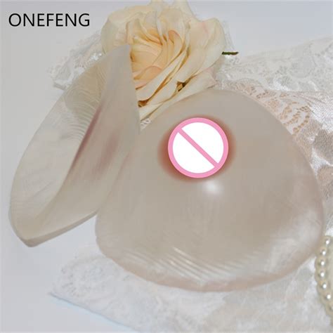 Onefeng Realistic Transparent Silicone False Breasts Sexy Lady