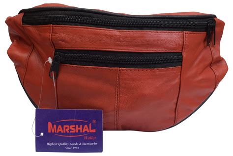 Marshal Wallet Mens Womens Genuine Leather Fanny Pack Pouch Waist Bag