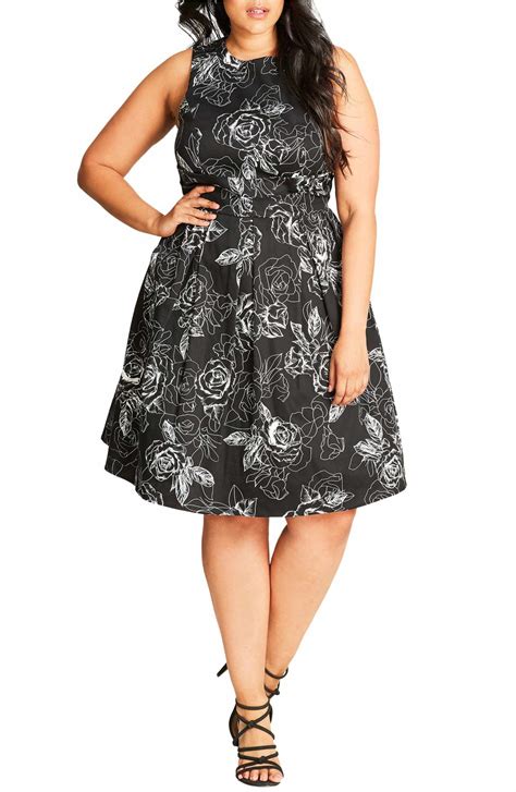 City Chic Fit And Flare Dress Plus Size Nordstrom Fit Flare Dress Plus Size Dresses Figure