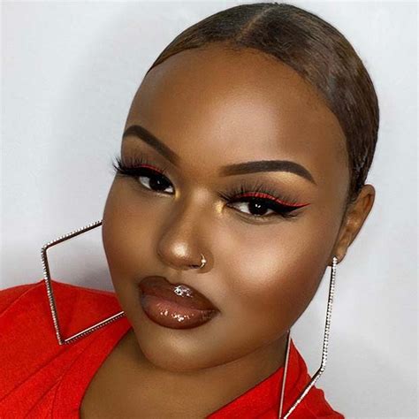 red prom makeup black girl