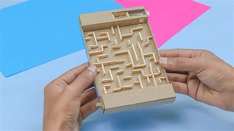How To Make Simple Maze From Cardboard Diy Maze From Cardboard Youtube