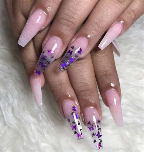 Pinterest @Trvpin ♡ in 2020 | Purple ombre nails, Purple acrylic nails