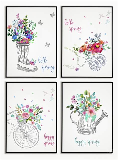 Free Watercolor Spring Printables The Navage Patch