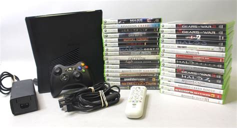 Microsoft Xbox 360 S 4gb Console Shaded Tested W 31 Games Mannequin