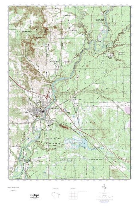 Mytopo Black River Falls Wisconsin Usgs Quad Topo Map