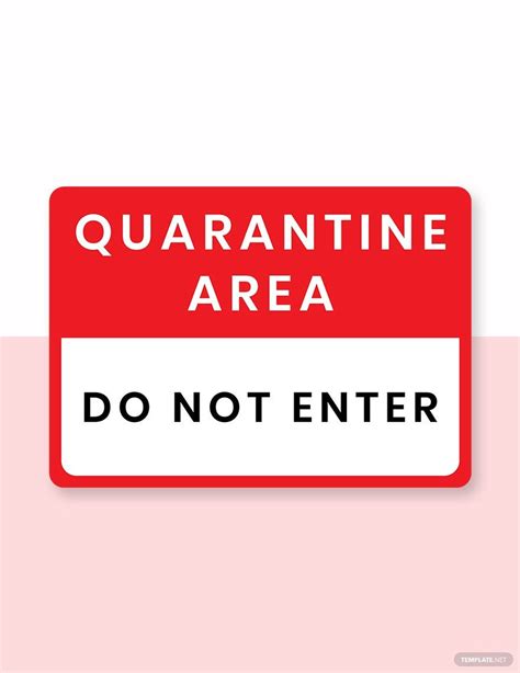 Quarantine Do Not Enter Label Template In Illustrator Psd Download