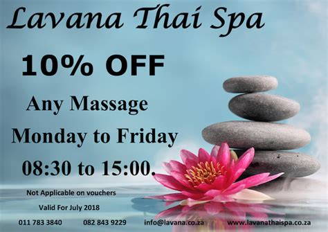 lavana thai spa special july 2018 lavana deluxe spa