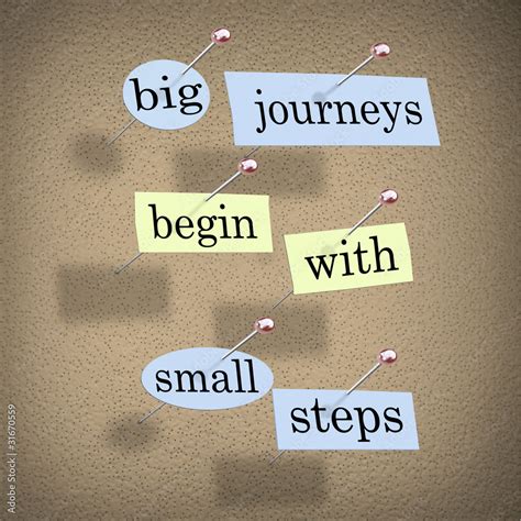 Big Journeys Begin With Small Steps Ilustración De Stock Adobe Stock
