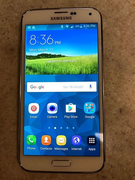 Samsung Galaxy S5 Sprint White 16gb Sm G900p Lrqt20385 Swappa