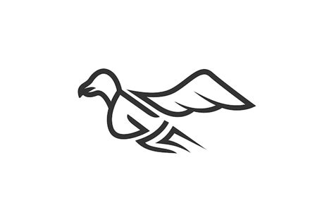 Premium Vector Bird Eagle Typography Shape Logo Design