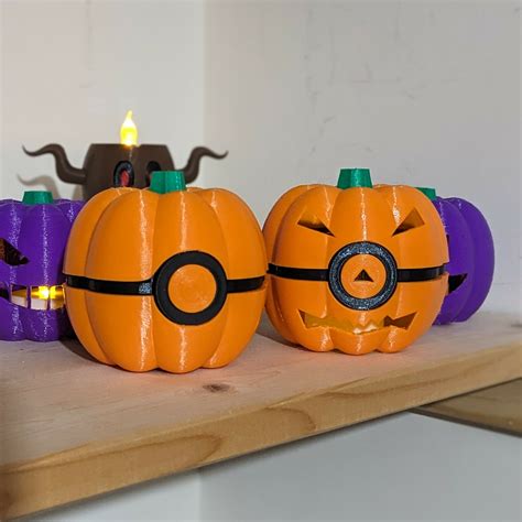 Stl File Pokeball Pumpkin Version・3d Printable Model To Download・cults