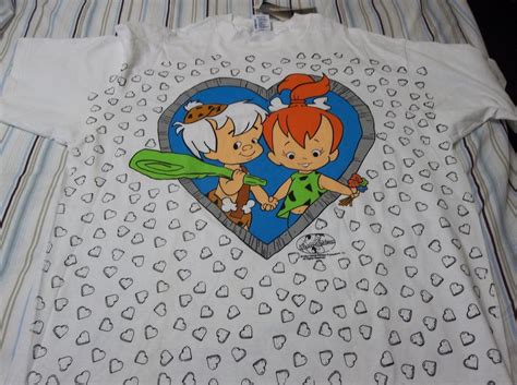 Vtg 90s 1994 Pebbles Bam Bam Flintstones T Shirt Free U S Shipping Look