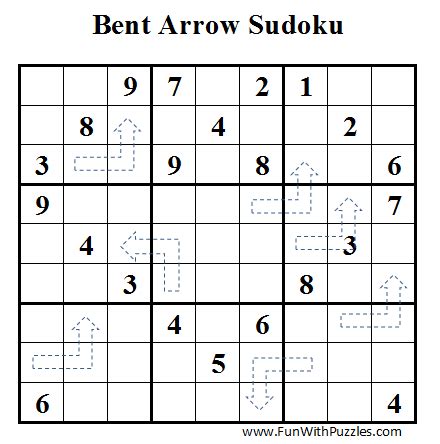 No pencil or eraser required! Bent Arrow Sudoku (Daily Sudoku League #37) | Sudoku, Math ...