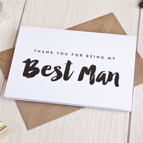 Thank You For Being My Best Man Card By Heres To Us