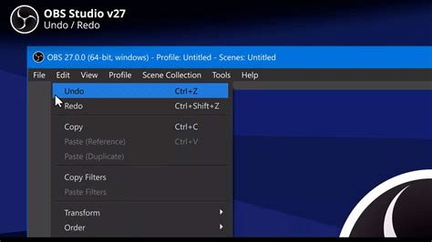 It introduces features such as track matte stinger transitions and the option to undo and redo changes you've made to your scene layouts. Undo For Obs : Undo For Obs Add The Abilities Ctrl Z Undo ...