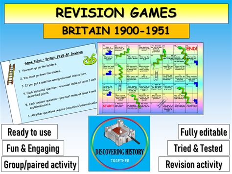 Britain 1900 1951 Revision Game Teaching Resources