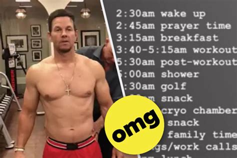 Mark Wahlbergs Daily Schedule With 2 Workouts Musclehack By Mark Mcmanus
