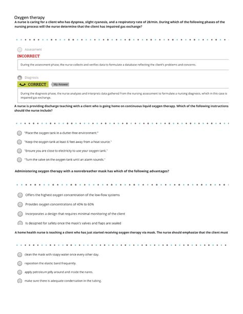 ATI Oxygen therapy pre post test - NUR 3805 - FIU - Studocu