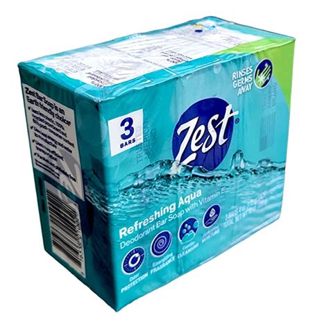 Zest Refreshing Bars Aqua 3 Ea Pack Of 2 Beauty