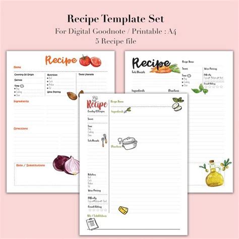 Simple delicious meals for fast, healthy weight loss. Recipe Binder | Recipe book for digital download | recipe cards | recipe template, recipe ...