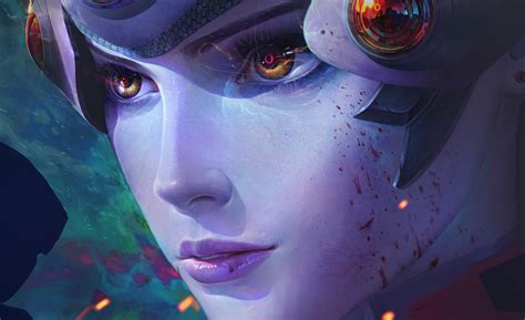 Wallpaper Illustration Anime Blue Underwater Widowmaker Overwatch