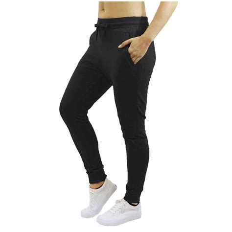 Galaxy By Harvic Gbh Womens Fleece Jogger Sweatpants With Zipper